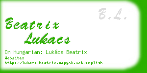 beatrix lukacs business card