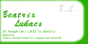 beatrix lukacs business card